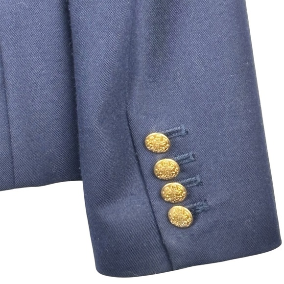 J Crew Women’s Schoolboy Navy Blazer with Gold button detail Fully Lined - Picture 6 of 15